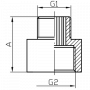 Переходник FADO FITT 1"x1/2"
