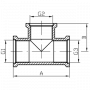 Тройник FADO FITT 1/2"