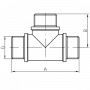 Тройник  FADO FITT 1/2" ННН